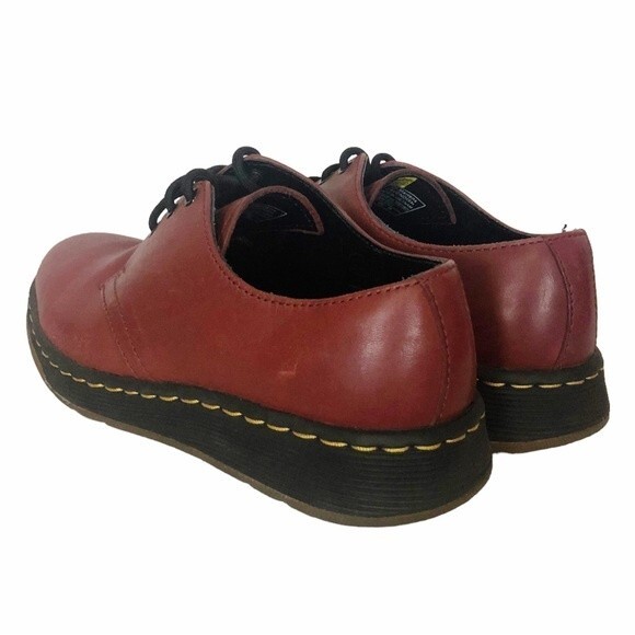 NWOT CAVENDISH Light Dr Martens Cherry Red Leather Shoes - Picture 3 of 13